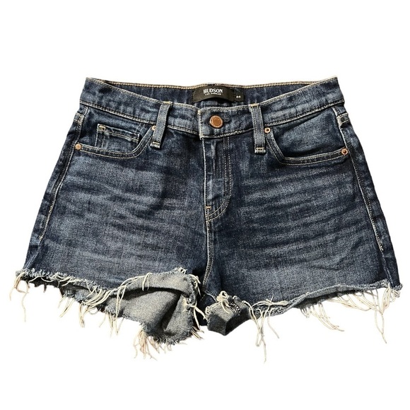 HUDSON WOMENS GEMMA SHORTS DENIM CUTOFF 5 POCKET SIZE 24 - Picture 1 of 10